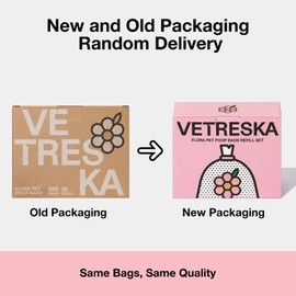 VETRESKA Dog Poop Bags Lavender Scented Pet Waste Bags Leak Proof & Extra Thick Waste Bags for Dog Walking and Cat Litter 300 Counts 20 Refill Rolls 9 * 13 inches