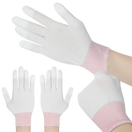TKY Work Gloves, Work Gloves, Precision Equipment, Electrostatic, Anti-Slip, Fingertips, Coating, Assembly, 15 Pairs, 30 Piece Set (M)