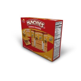 Munchies Peanut Butter on Cheese Crackers Sandwich Crackers, 11.36oz (1 Pack)