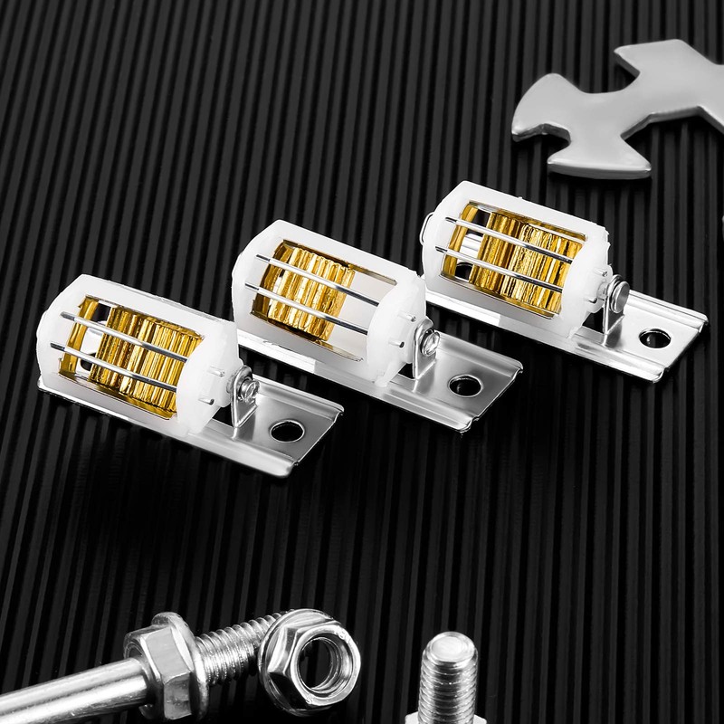 Jetec 4 Pieces White Roman Shade Cord Lock Dual Brass
