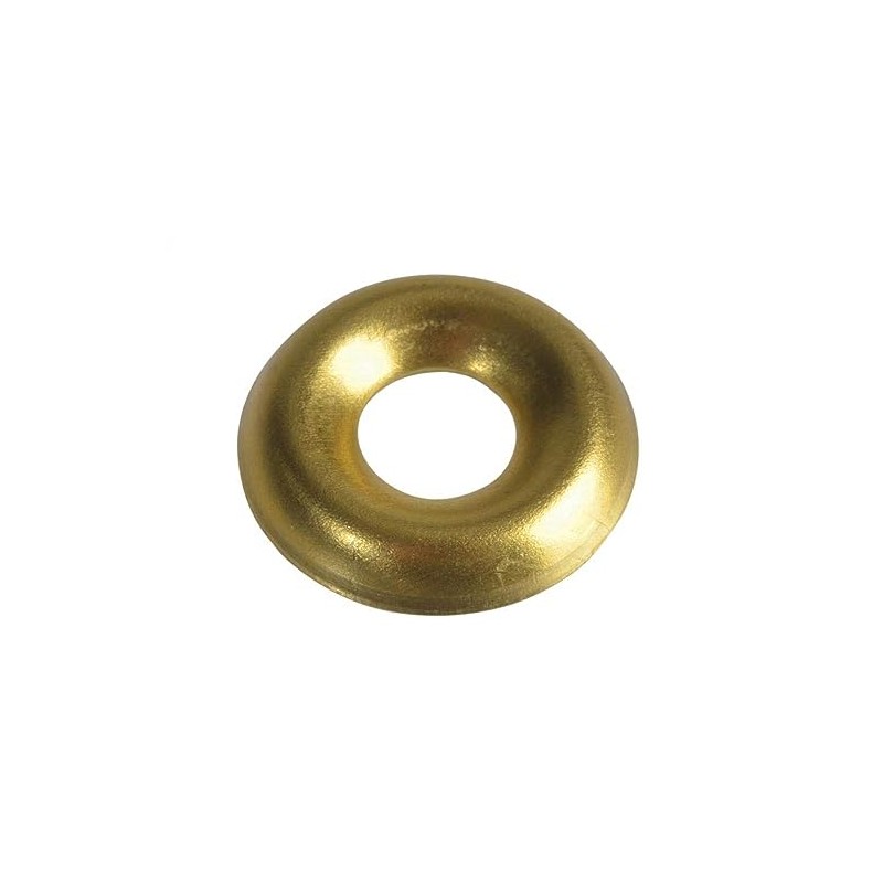 Forgefix Screw Cup Washers Solid Brass Polished No.6 Bag 200