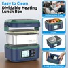 Qtyatvmoto Cordless Electric Lunch Box, 100W Rechargeable Heated Lunch Box