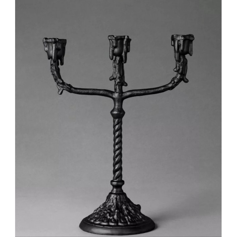 John Derian For Target 12" X 10" Black Dripping Candelabra