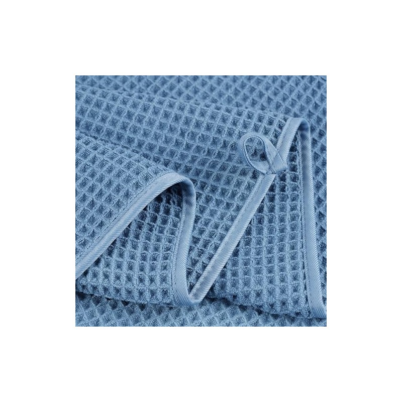 Polyte Sábana de Baño XL Microfibra Waffle 430 gsm, Set,