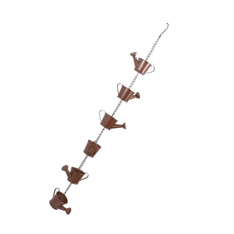 Rain Chain Watering Can Bucket Shaped Decorative 6 Cups Rainwater