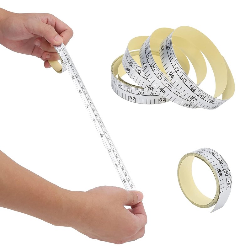 Cinta Métrica Adhesiva, Regla Flexible 150 CM Doble Escala, Medidor