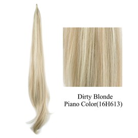 IMISSU Ponytail Hair Extension, Flexible Hair, Ponytails, Hairpieces, Synthetic Wig (Piano Dirty Blonde)