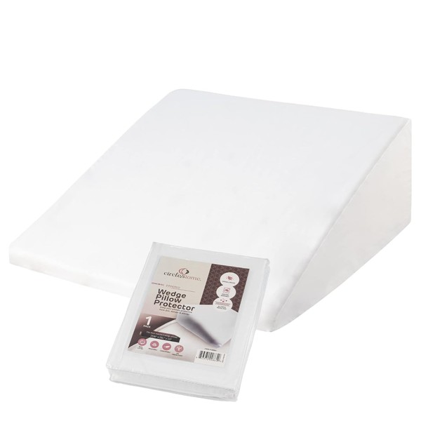 CirclesHome Wedge Pillow Cover 100% Cotton, Zippered Wedge Pillow Case