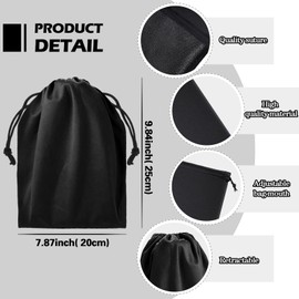 15 Pcs Adult Toy Storage Bag Microfiber Drawstring Bag Foldable Ditty Toy Bags Multi Purpose Camping Storage Bags Adjustable Small Pouch Stuff Sack for Storage(7.8 x 9.8 Inch)