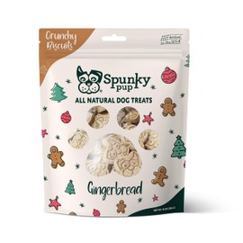 Spunky Pup Winter/Holiday Biscuits - Gingerbread Treats | Stocking Stuffers for Dogs | Gingerbread Dog Biscuits | For Small Medium Large Dogs | Christmas and Holiday Dog Treats | Seasonal Dog Biscuits