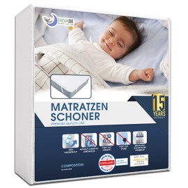Mattress Protector 80 x 160 cm, Waterproof, Made in EU and Oeko-Tex Certified by Dreamzie, Breathable Mattress Topper