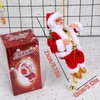 Climbing Santa with Music, Electric Santa Climbing Rope Battery Operated
