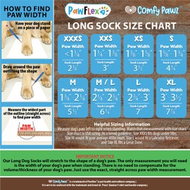 Medical Therapeutic Double Sided Non-Slip Cotton Dog Socks | PawFlex Comfy Pawz Silicone Grip on Inner Cuff No Twisting or Sliding Off | Senior & Disabled Dog Traction Control |Pet Paw Protection