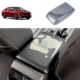 TERDARAY Armrest Box Cover Trim Compatible with Honda Accord 2023 2024 Central Console Armrest Box Protector Interior Car Accessories ABS 1PCS(Carbon Fiber Style)