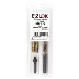 E-Z LOK E-Z Hex Thread Repair Kit for Soft Wood Flush Threaded Inserts M6-1.0 x 13mm, Drill, Installation Tool