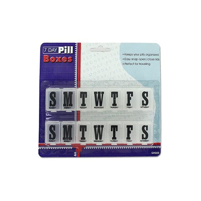 MEDca 7-Day Pill Organizer Weekly Pill Planner Pack of 2