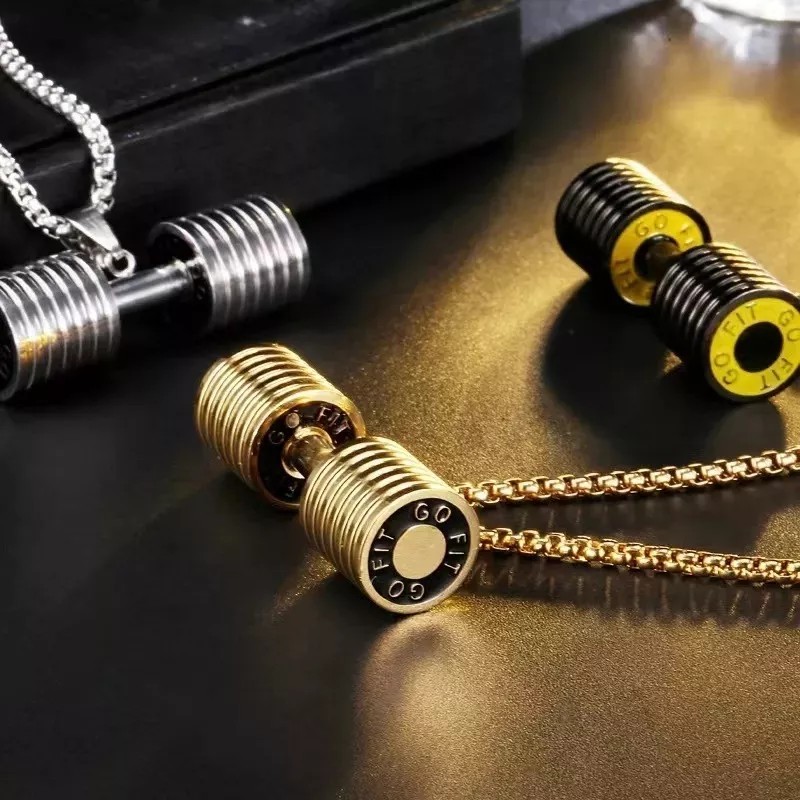 Jextech Cadena Y Dije De Pesa Mancuerna Gym Fitness Crossfit