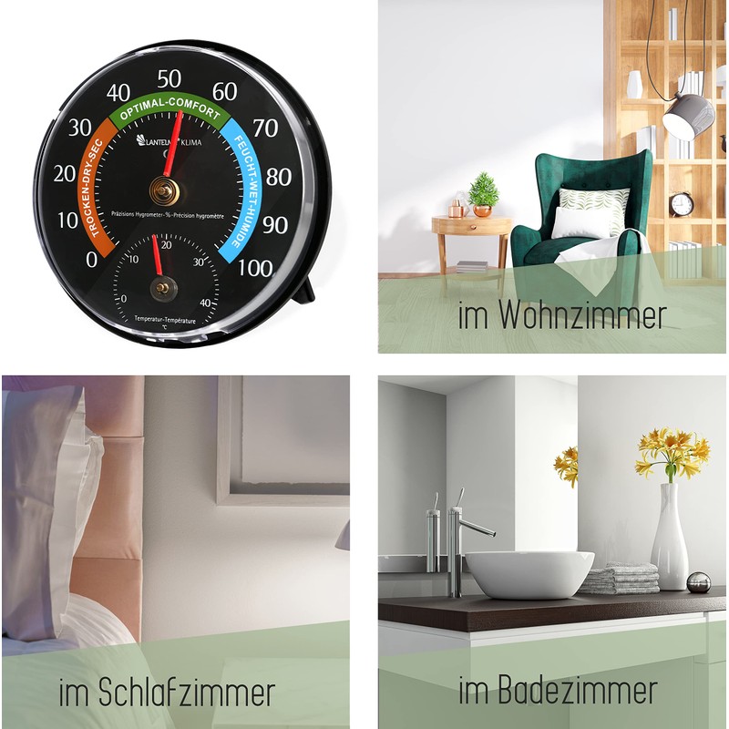Thermometer / Hygrometer Analogue Combination Machine for Interior and Exterior