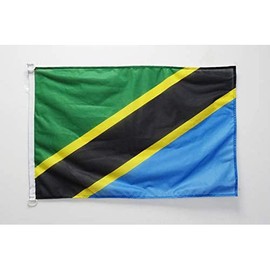 Tanzania NAUTICAL Flag 18'' x 12'' - Tanzanian flags 30 x 45 cm - Banner 12x18 in for boat - Drapeau Tanzanie AZ FLAG