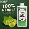 HOPE'S 100% Pure Tung Oil, Food Safe, Premium Waterproof Natural