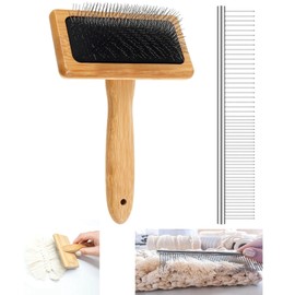 LALOCAPEYO 2 Pcs Macrame Tassel Comb Set Professional Cotton Rope Split Comb Multifunctional Tassel Comb Set Used For Diy Production Fiber Knitted Rope And Also for Dog Cat Pet Hair Removal Knots Etc (S)