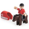 BRIO 33793 - Pferd mit Reiter, Bauernhof Tiere