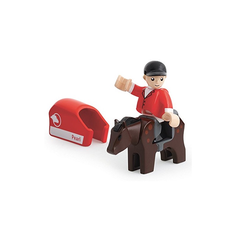 BRIO 33793 - Pferd mit Reiter, Bauernhof Tiere