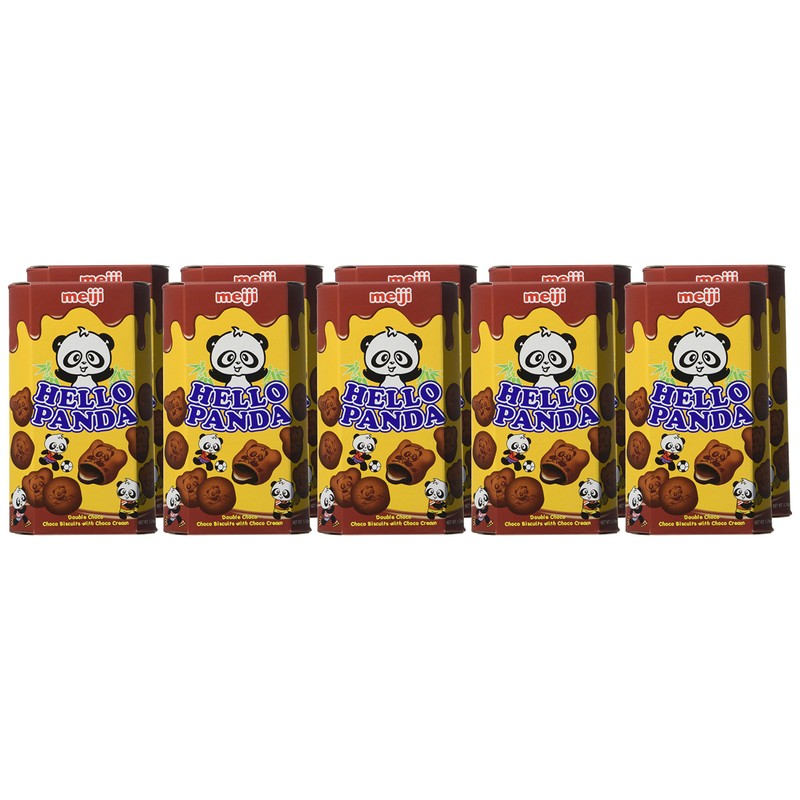 Meiji Hello Panda Double Choco Choco Biscuits with Choco Cream
