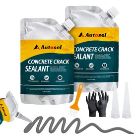 Concrete Crack Filler, High Elasticity Cement Crack Repair Sealant, Self-Leveling Waterproof Caulking Glue for Driveways, Walkways, Patios, Outdoor Concrete Joint Repair-2 PCS