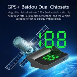 Auto Digital HUD Head Up Display Proyector de Parabrisas KM/H Velocímetro con Chipset GPS