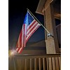 Flag Pole Light Solar Powered, 2 in 1 House Mounted