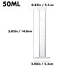 Yizerel Measuring Cylinder Set, 4 Sizes Graduated Polypropylene Lab Test
