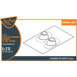 Clear Prop 1/72 Polycarpoff I-16 Vacuum Canopy Late Model (For Clear Prop Models) Plastic Model Parts CPUA72073