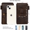 Ariscobull Leather Phone Holster, Genuine Buffalo Leather Cell Phone Holsters,