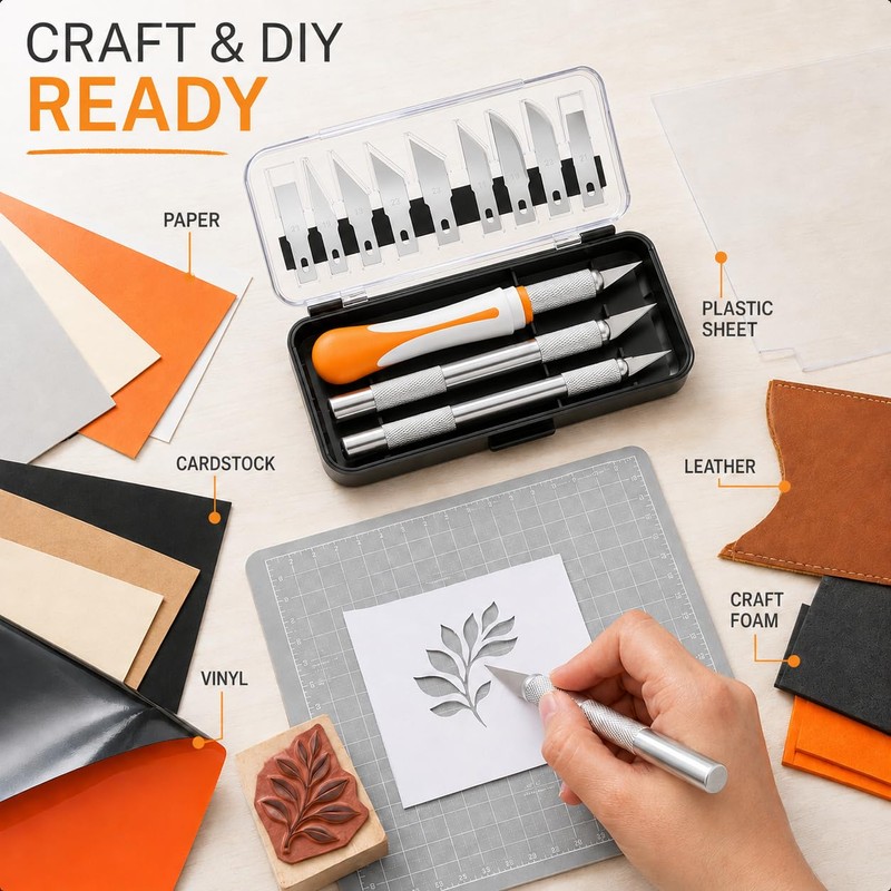 TIFICAL Exacto Knife Set, Craft Knife Set with 3 Handles