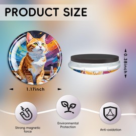 DARUITE Glass Fridge Magnets, Fridge Magnets for Refrigerator, Small Magnets for Whiteboard, Cute Magnets, Fridge Magnet for Whiteboard, Office, Classroom, Kitchen, Dishwasher