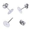 Pack of 100 Stainless Steel Earring Stopper Post Flat Pad