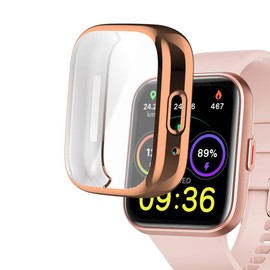 smaate Watch Cases Compatible with ID208 Plus 1.8” ENOMIR Fitpolo Quican Tensky Veryfit Smart Watch, TPU Case with Screen Protector, Protecting Watch Body & Screen