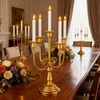 5 Arms Metal Candelabra Gold Candle Holder Modern Decorative Centerpiece