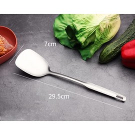 PARENCE. - Set of 3 Steel Kitchen Utensils / Spatula with Grooves / Strainer - Kitchen Utensils