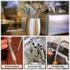 AUNEK Stainless Steel Straws, Reusable, Set of 16 Metal Straws