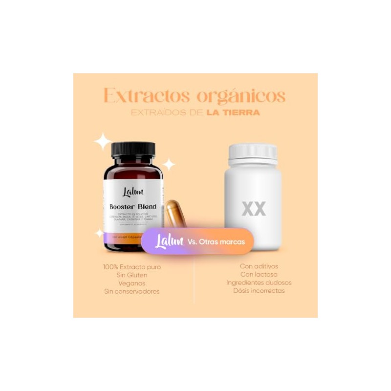 Booster Blend Orgánico | Cordyceps + Maca + Guaraná +