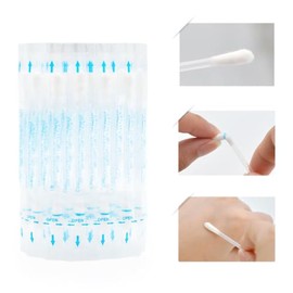 Hisopos de algodón con alcohol de 75 quilates, cuidado de emergencia, maquillaje sanitario, punta de capullos de algodón para mujeres, hombres y bebés