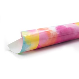 TECKWRAP Colorful Splash Heat Transfer Vinyl Foil Roll – Watercolor HTV Iron On Pastel Flex Foil 152 cm x 25 cm (Berry)