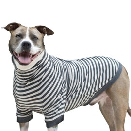 Tooth & Honey Big Dog Stripe Shirt Pullover Full Belly Coverage (Extra Large)