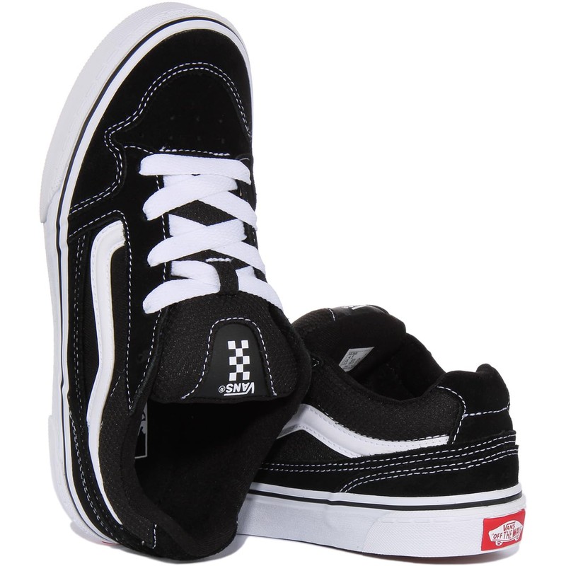 Vans Unisex Children's Caldrone Trainers, Suede Mesh Black White