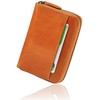 LS LASIEM Men's Wallet, Mini Wallet, Small, Compact, Zig-Zag, Camel