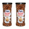 Utz Peanut Butter Pretzel Bites, 24 oz Canister (2 Count) – Crunchy Pretzel Nuggets with Creamy Peanut Butter Center, Quick Snacks with No Cholesterol, No Trans Fats, Brown