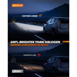 SEALIGHT SEALIGHT H11/H8/H9 Bulbs,32000LM Super Bright, 2025 Version, 5-Min Plug and Play Bulb, Quick Installation, Fanless Light, Non-Polarity, Powersports Accessory Lights, Pack of 2