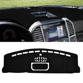 For Ford F150 2021-2025 Non-slip Dash Board Cover Mat Dashboard Carpet Pad Black